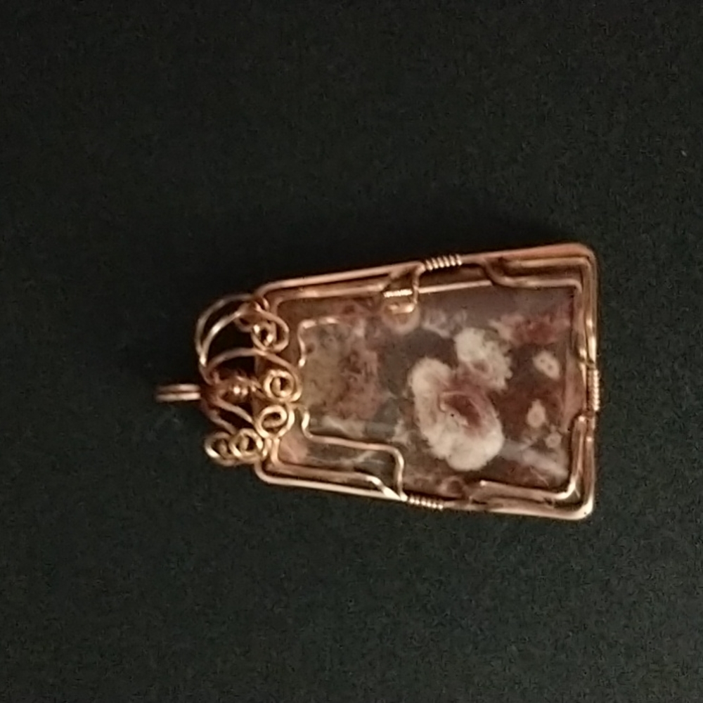 Bird's-eye Rhyolite hand made pendant